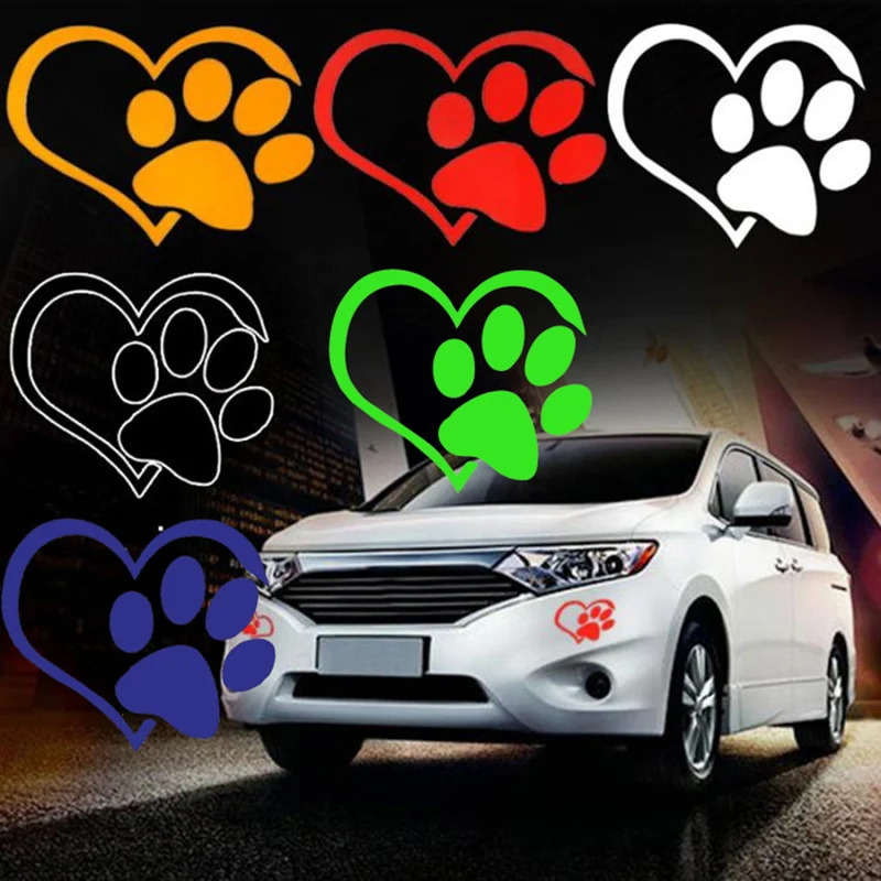 Wall Sticker Pet With Heart Dog Cat Vinyl Decal Car Window Bumper Decor For Home Wallpaper | Автомобили и мотоциклы