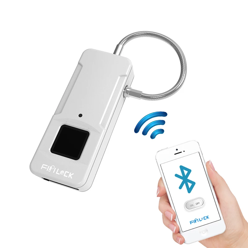 silver Fipilock Bluetooth замок отпечатков пальцев умный замок Домашний багажный шкафчик для общежития складской двери водонепроницаемый Супер электронный замок - Цвет: silver