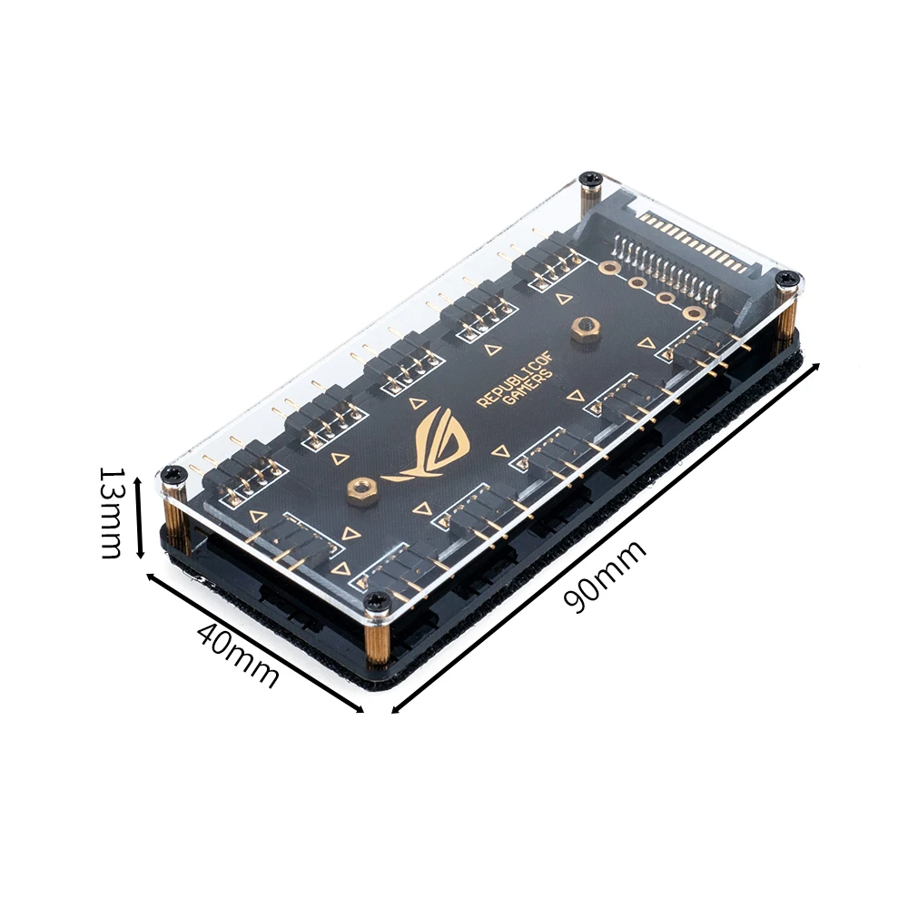 RGEEK 5 в 3 контактный RGB 10 разветвитель концентратора SATA Power адаптер ARGB
