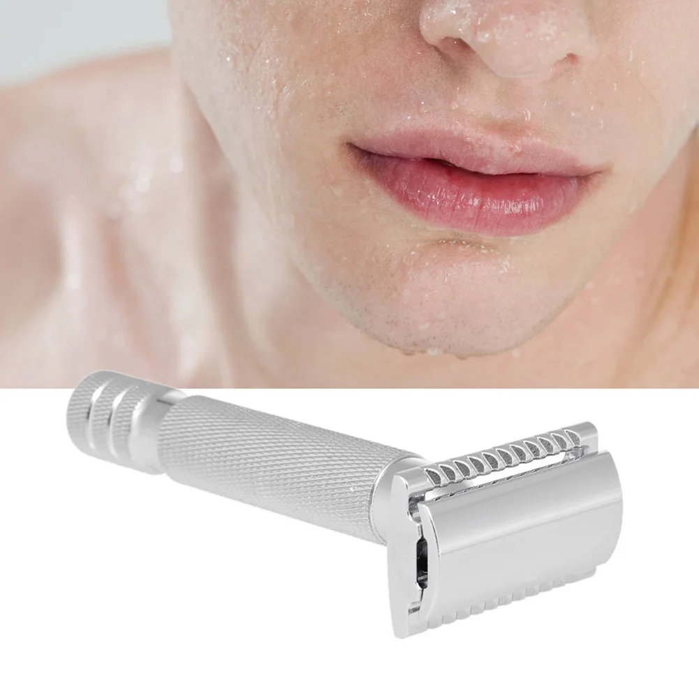

Double Edge Short Handle Classic Safety Double Edge Mens Razor Classic Double Edge Safety Shaver w/ Blade