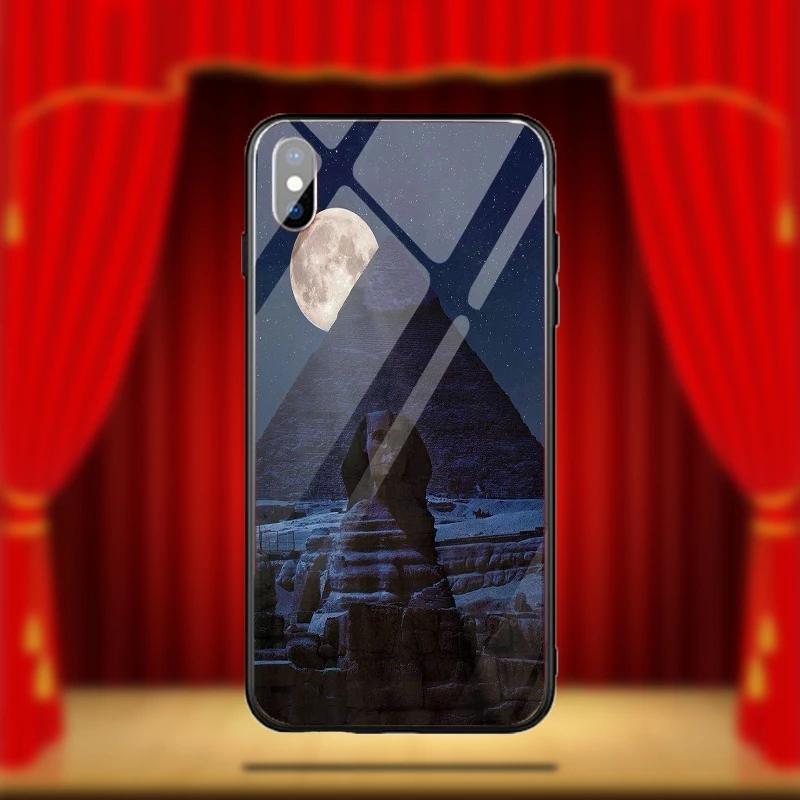 Eye of Horus Ancient Egypt Pyramids - защитные стекла и чехлы для телефонов с изображением древнеегипетских пирамид и глаза Хоруса для iPhone X, XR, XS, 11 Pro Max, 10, 7, 6, 6s, 8 Plus.