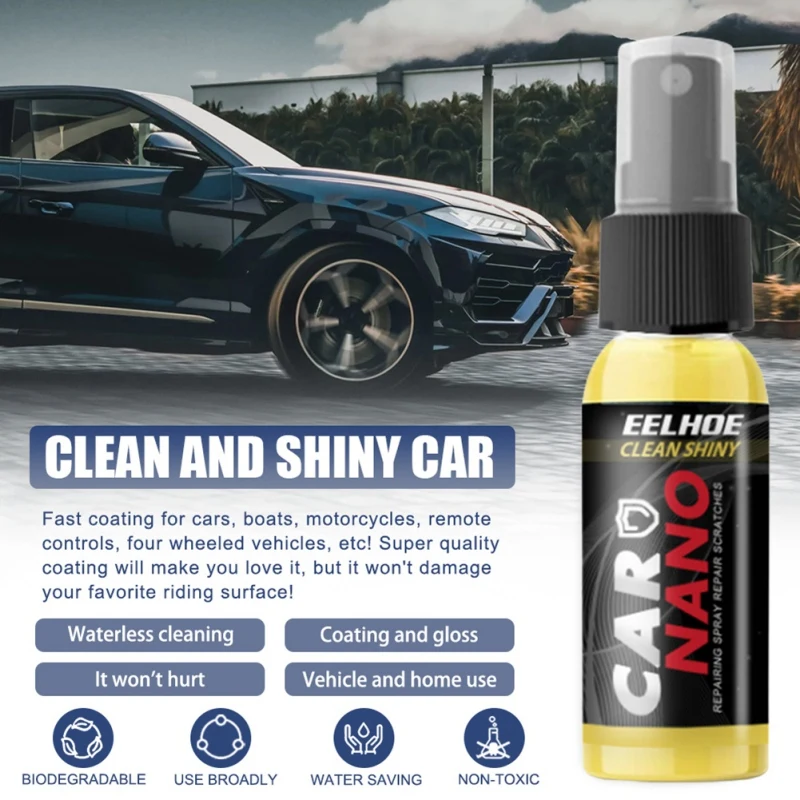 Топ 30 мл автомобильный продукт аксессуары авто нано профессиональный практичный спрей для устранения царапин керамическая мойка обслуживание с доставкой.