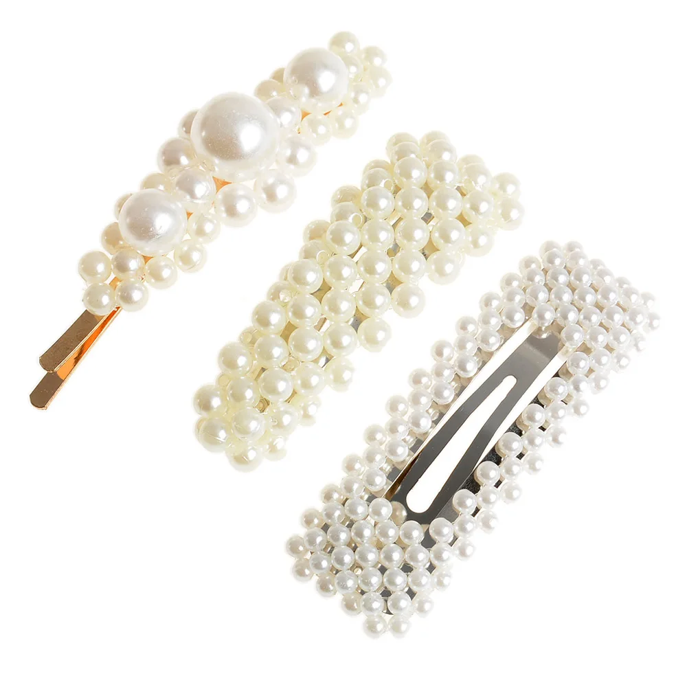 

Ins Fashion 1Set Women Girls Elegant Pearls Hair Clips Sweet Headwear Hair Ornament Hairpins Barrettes Headband Hair Accessories
