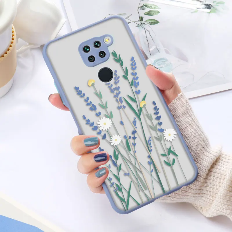 

Mi 9T Case Luxury Flower Hard PC TPU Shock-Proof Fundas For Xiaomi Redmi Note 9 Mi 10 Lite K20 K30 10X POCo X2 Covers