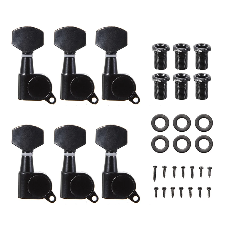 6r elektrische gitarre tuning pegs tuner hohe qualität schlüssel maschine köpfe metall material schwarz für saiten instrumente git
