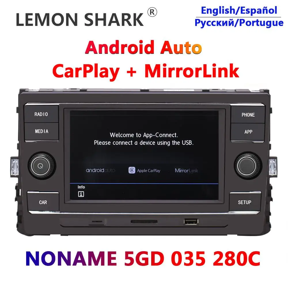 Carplay Android Авто Noname MIB 6 5 &quotавтомобильный радиоприемник 280C Mirrorlink для VW Lamando GOLF MK7 Passat