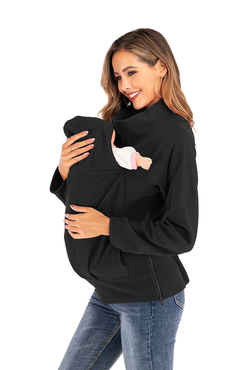 

New Maternity Hooded Kangaroo Pregnant Women Baby Carrier Jacket Outerwear Coat Breastfeeding Hoodies with Baby Carrier Clothes