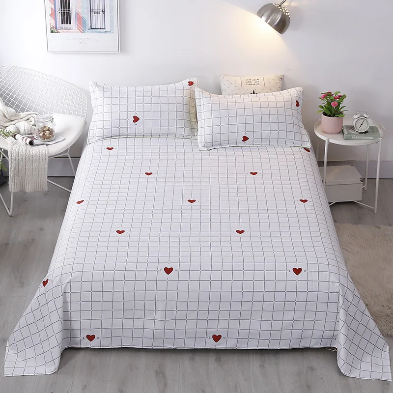 Полный размер мультфильм печатных полиэстер плоский лист покрывало для кровати