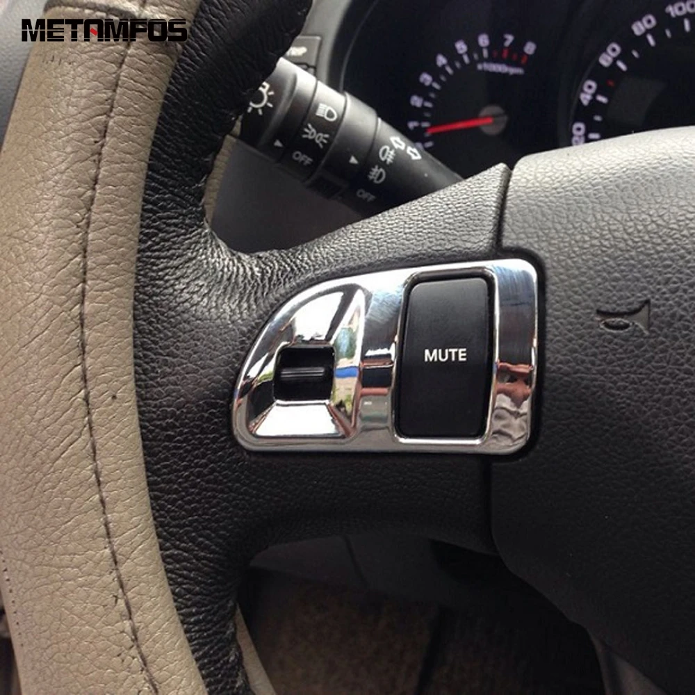 Для Kia Sportage R 2010 2011 2012 2013 2014 хромированный чехол на руль отделка Литье Украшение