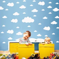 68pcsset mixed size 2 5 25cm cartoon clouds wall stickers for kids baby rooms home decor art mural peel and stick pvc wallpaper