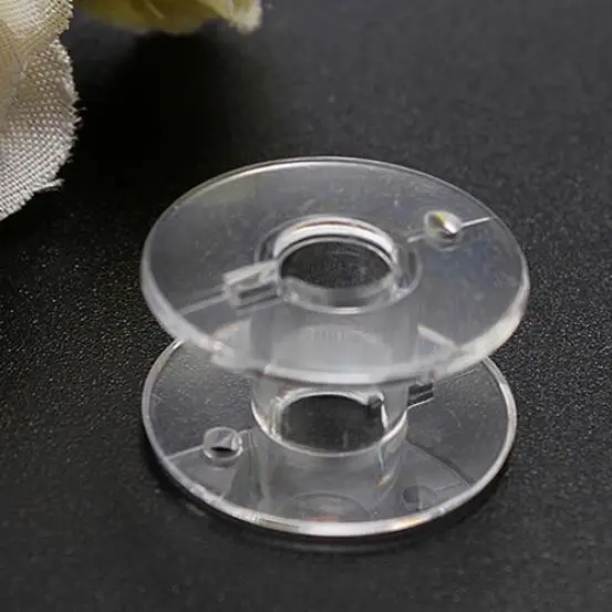 

Hot 10PCS/set Plastic convex surface Empty Bobbins Sewing machine dedicated Plastic Clear Thread String Plastic Empty Spool