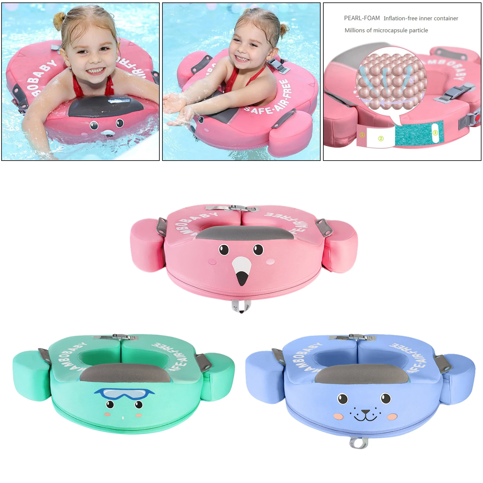 

Baby Infant Waist Float Swim Ring Non-inflatable Floats Pool Swimming Toys Kids Swimming Pool Trainer