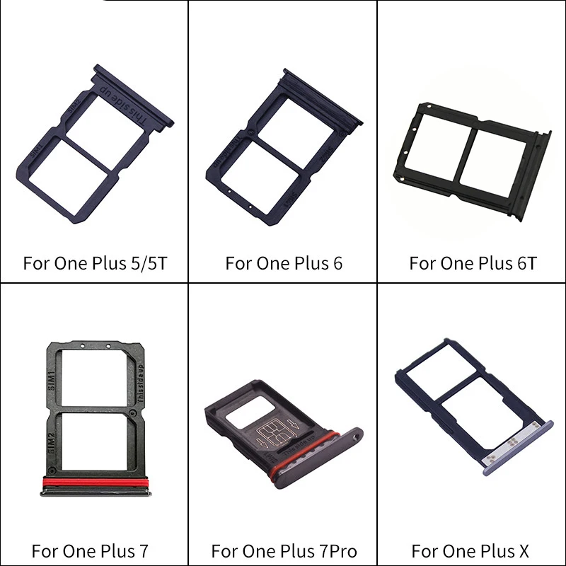 

For Oneplus 5 A5000 5T A5010 6 A6000 6T A6010 7 Pro X Netcosy Black SIM Card Tray Replacement Parts SIM Card Slot Tray Holder