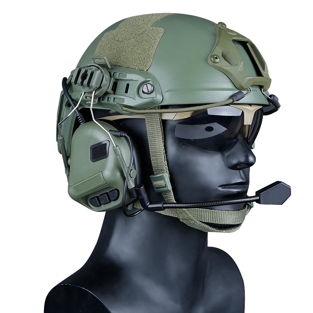 

Tactical earphone Army Tactical Hunting Shooting Headsets Military Helmet Airsoft Paintball Headset CS Wargame Headphone