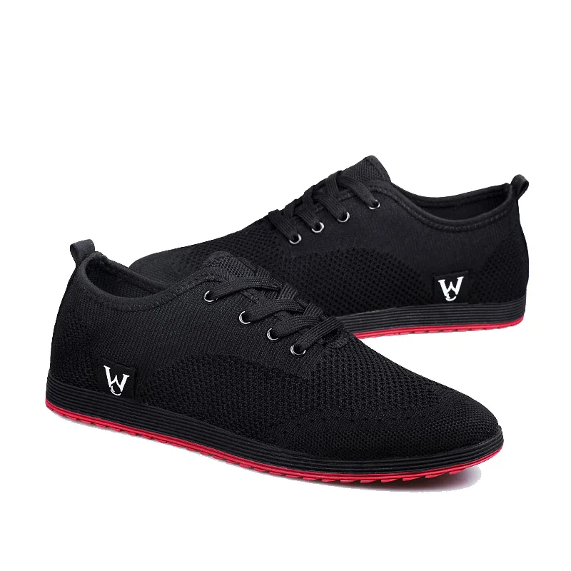 

New Summer Men Shoes Breathable Mesh Casual Shoes Men Canvas Shoes Zapatillas Hombre 2019 Fashion Low Lace-Up Flat Shoes