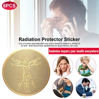 6 pcs high quality anti radiation protector sticker blocker reduce radiation negative ions emf blocker for mobile phones laptop
