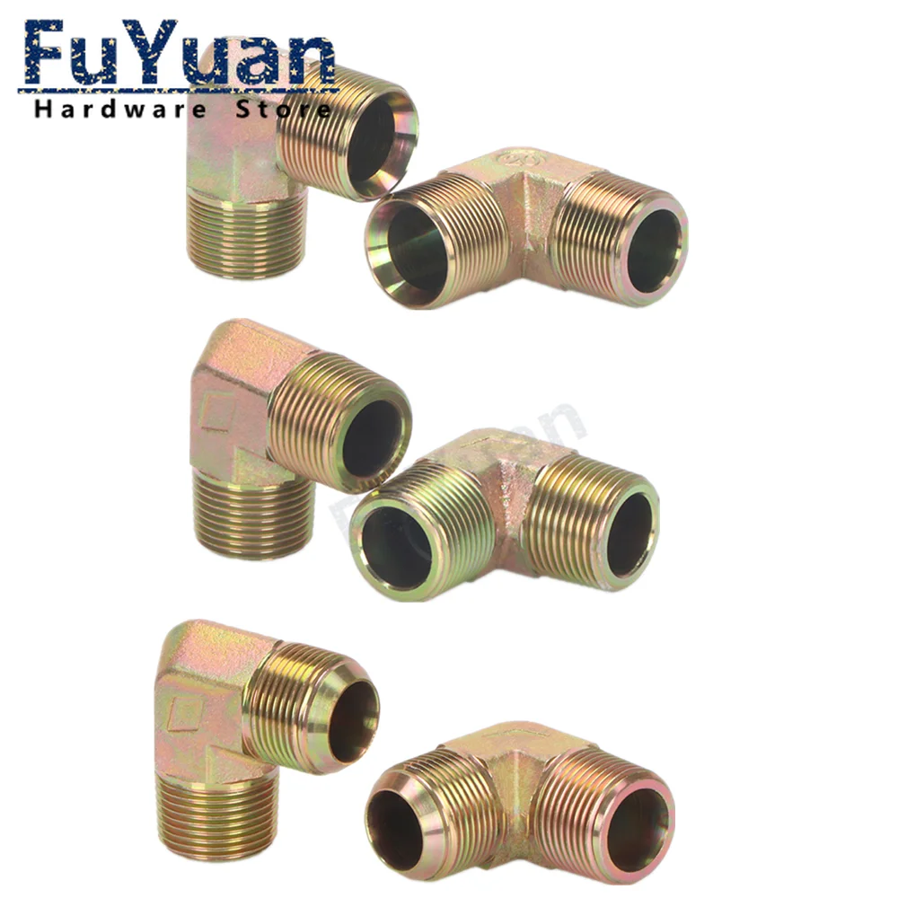 

1PCS Carbon Steel Male thread 1/8" 1/4" 3/8" 1/2" 3/4" BSP High Pressure Hydraulic Oil Tubing Transition Fittings elbow