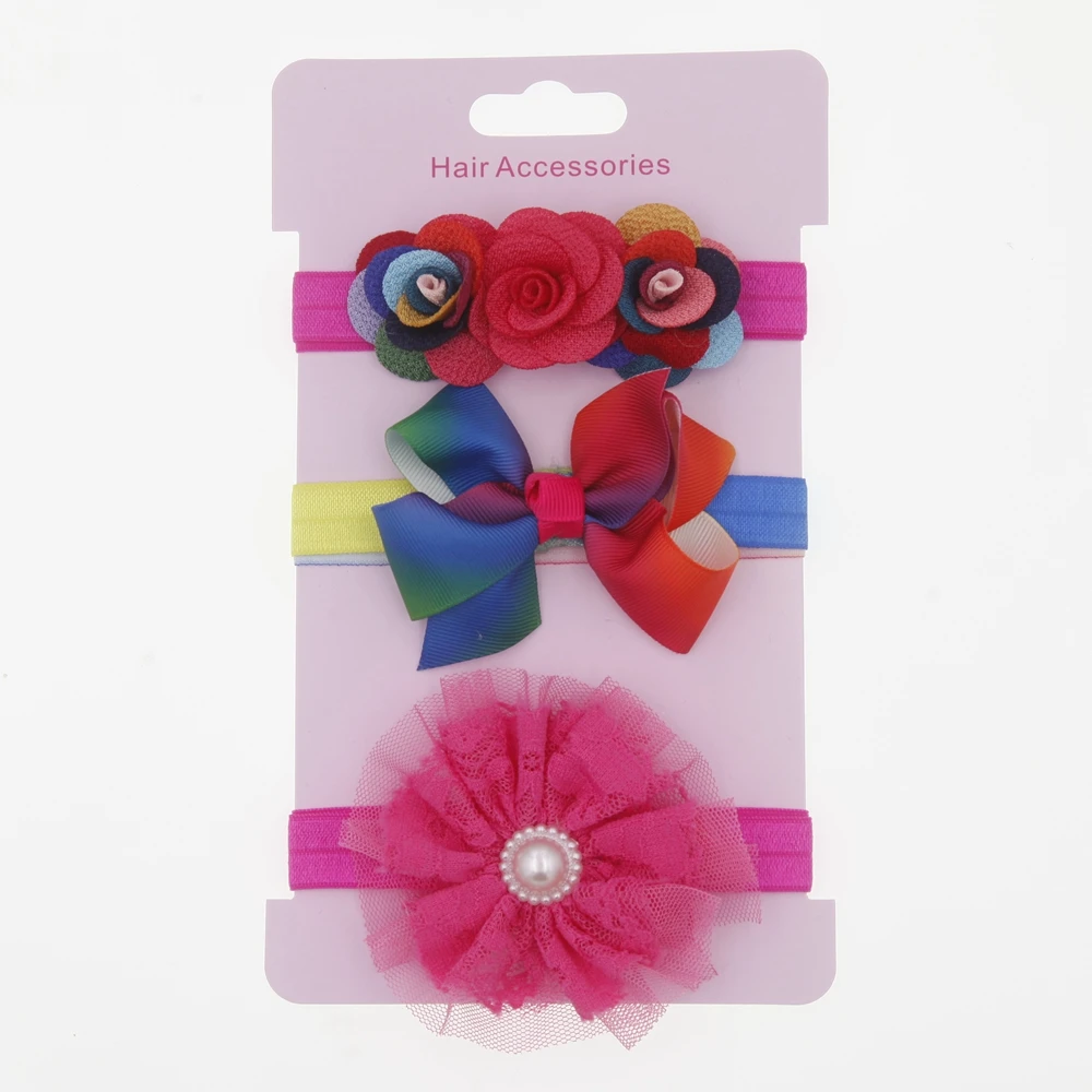 Детские головные уборы с жемчугом Цветочная повязка на голову для девочек