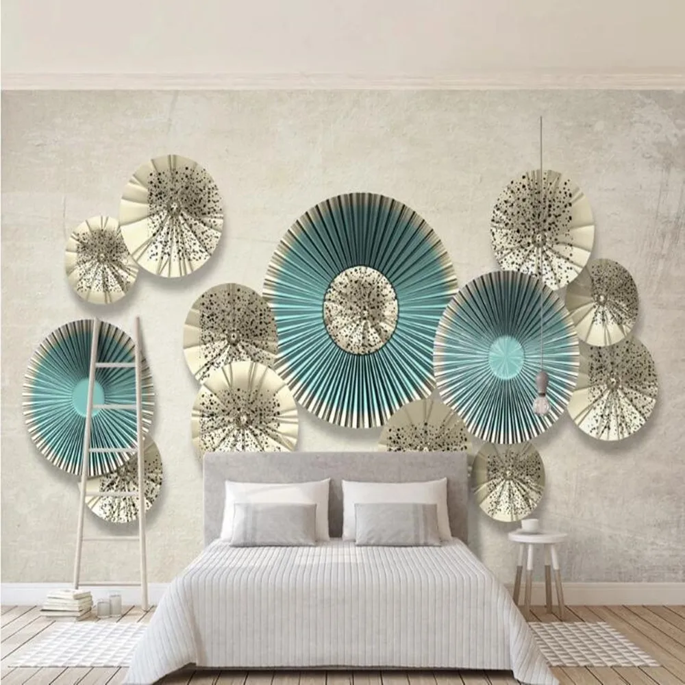 Пользовательский 3D стерео скандинавский минималистичный круглый фон для