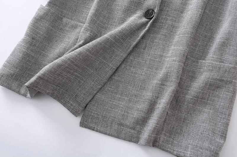 

Women Clothes OL Style Small Suit Female Was Thin Korean Summer Fashion Suit Cotton and Linen Suit High Waist Shorts Two-piece