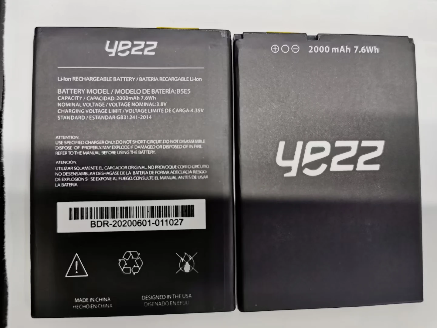 

New High Quality 2000mAh B5E5 Battery For yezz Mobile Phone