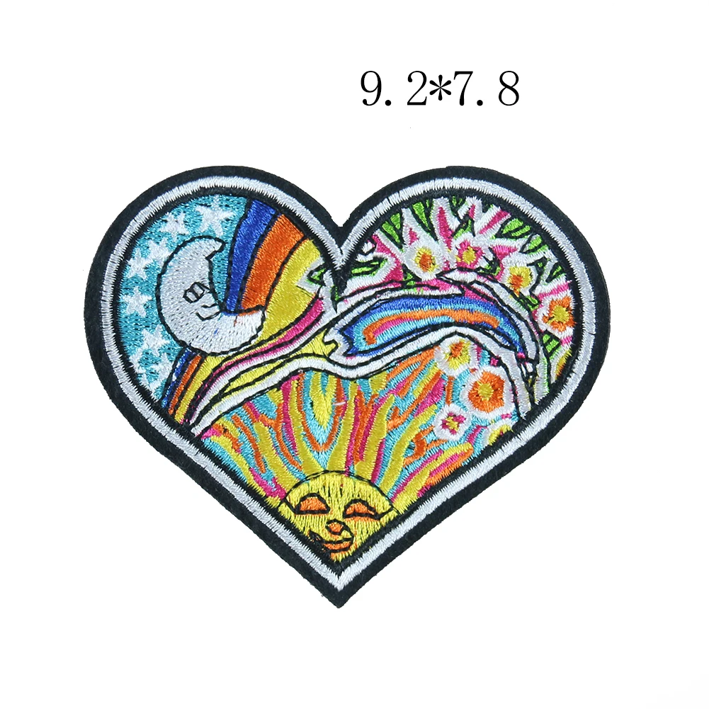 Нашивки с радужными полосками нашивки сердечками железные вышитыми буквами