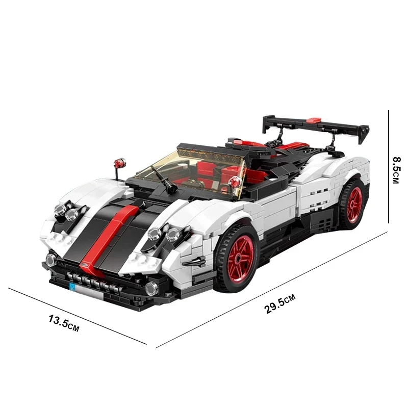 

Mould King Moc High-Tech Car Pagani Zonda Cinque Roadster Building Blocks Super Racing Car Series Bricks Assembly Model for Kids