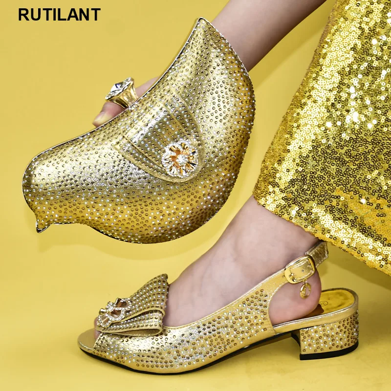 Latest Design Women Shoes and Bags To Match Set Italy Italian Shoe Bag Wedding Party Spring Platform | Обувь