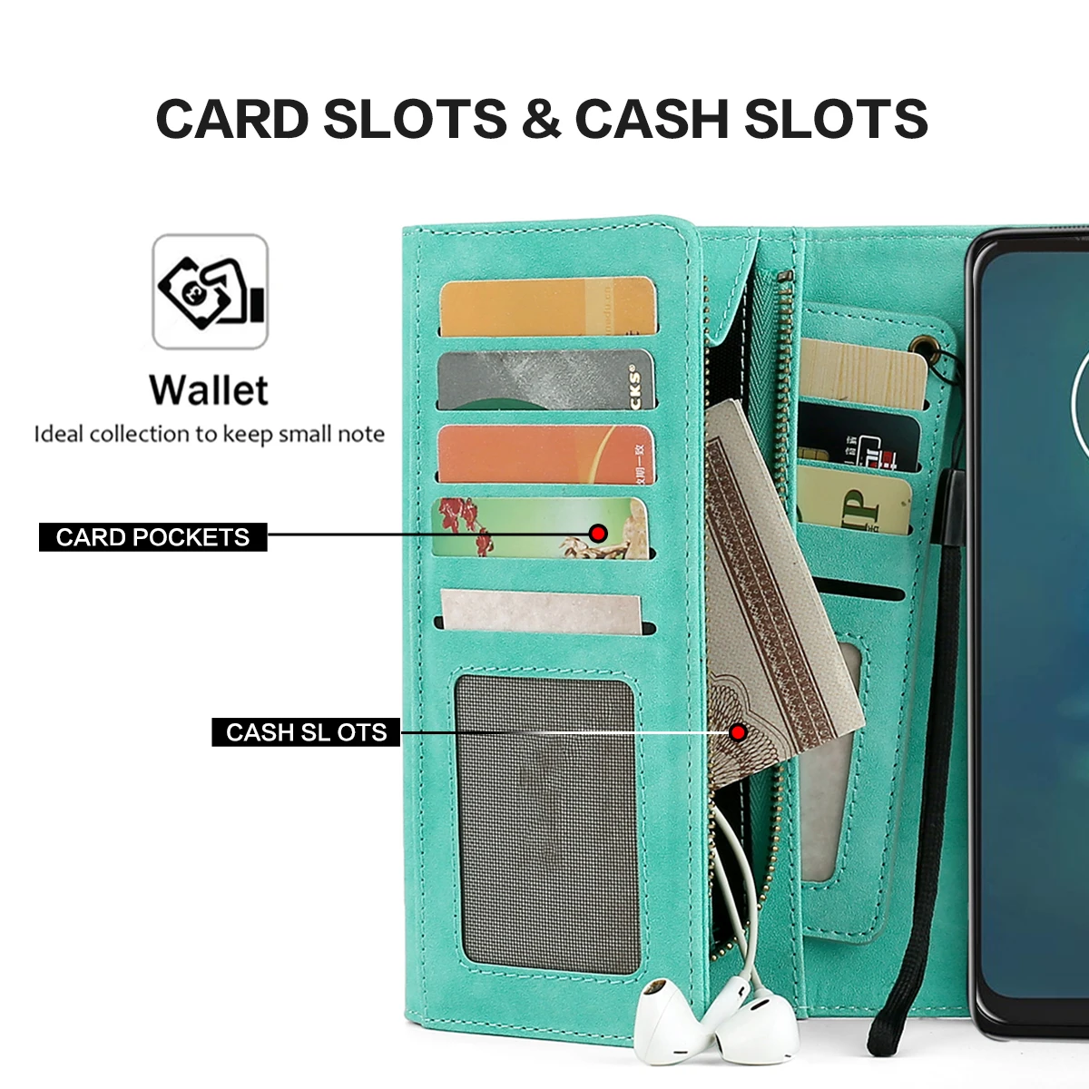 Для Motorola Moto G8 Plus из искусственной кожи Чехол Съемный Магнитный Флип Стенд