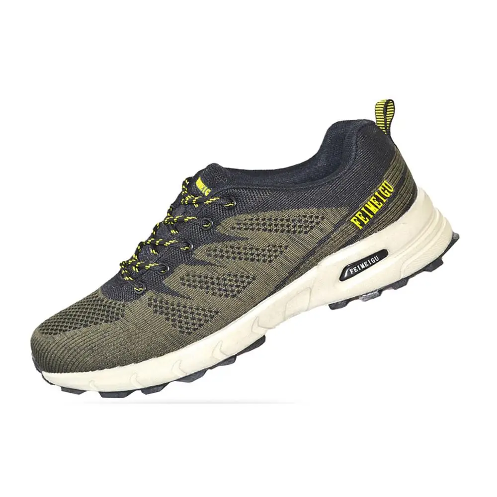 

Кроссовки мужские feimeco, эластичные, Нескользящие, цвета хаки