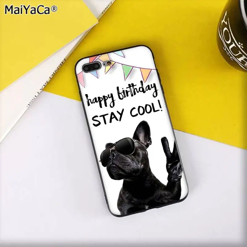 MaiYaCa Frenchies Симпатичный щенок мопс-бульдог Новинка чехол для телефона Fundas чехол для iPhone 11 pro XS MAX 8 7 6 6S Plus X 5 5S SE XR