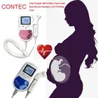 Монитор сердечного ритма плода CONTEC, допплер с подсветкой, ЖК-дисплей, розовыйсиний, зонд 2 МГц, Детское сердце