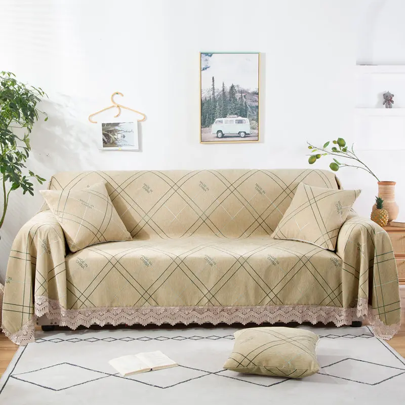 

Full Cover Non-Slip Sofa Towel Blanket Simple Style Sofa Cover Protective Bedspread Casual Wall Tapestry New Fashion Home Decor