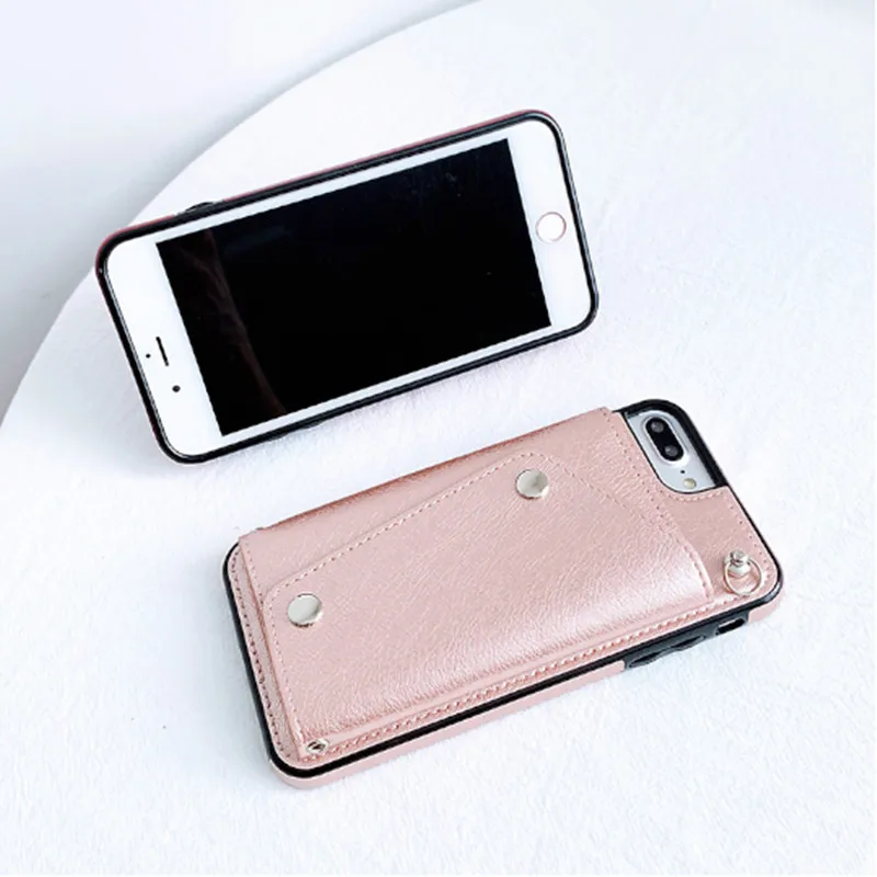 wallet strap case for iphone 1112 13 Pro Max XR X XS MAX 7 8 plus case cover luxury leather card shoulder lanyard phone bag capa