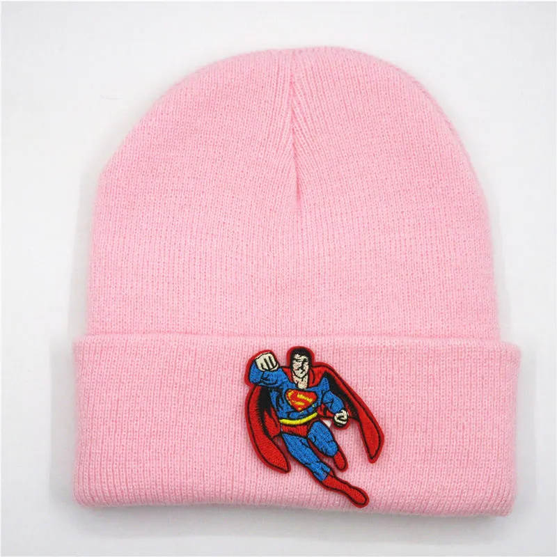 

2020 Hero Embroidery Thicken Knitted Hat Winter Warm Hat Skullies Cap Beanie Hat for Men and Women 181