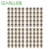 GARLLEN 100pcs Galvanized Carbon Steel Screw Nut Type D Self Tapping Insert Nuts Screws for Wood&Wood Based Sheet Material