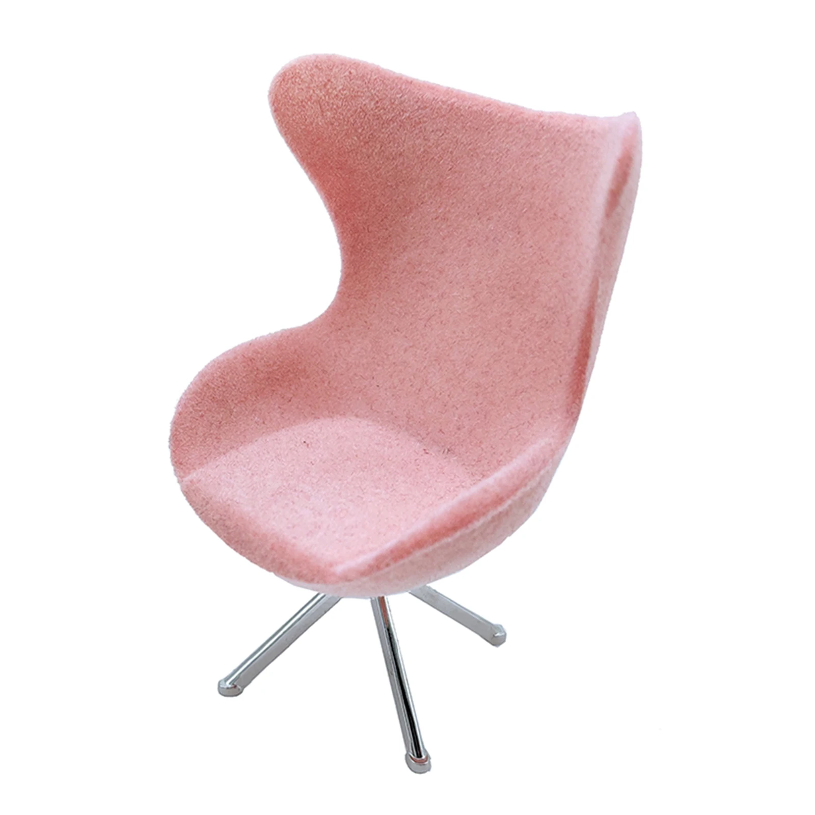 

Miniature Modern Pink Office High Back Chairs Home Decor Furniture Toy 1:12