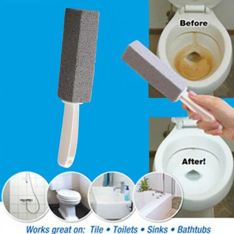 

1Pcs Toilet Brush Pumice Convenient Dead Angle Gap Cleaner Bathroom Kitchen Stain Remover Cleaner 360 Degrees Cleaning Tool