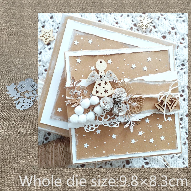 Новый дизайн ремесло металлические высечки сосновые искусственные листья