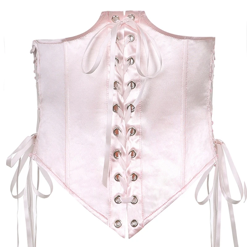 

Women Chiffon Casual Dress Flared Long Sleeves Waist Bandage Sundress Party Pink Polyester Skirt for Summer clothing