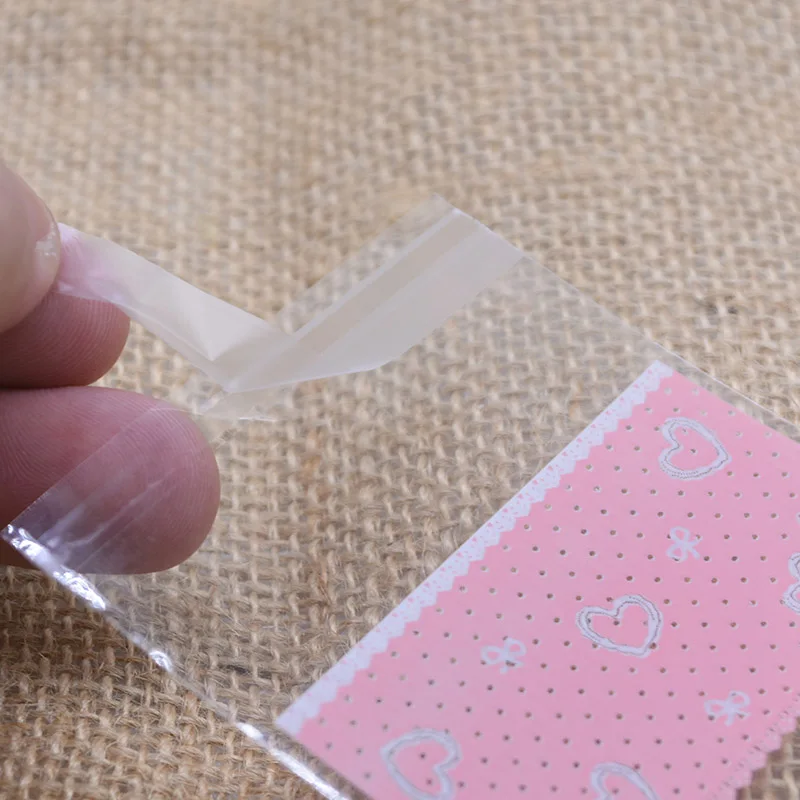 Пластиковые мешочки для печенья 50 шт. с милыми рисунками из мультфильмов цветов