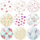 Стеклянный кабошон TAFREE с плотным цветочным рисунком, 12 мм15 мм16 мм18 мм20 мм25 мм, плоская задняя часть, фурнитура для изготовления ювелирных изделий своими руками, FL235