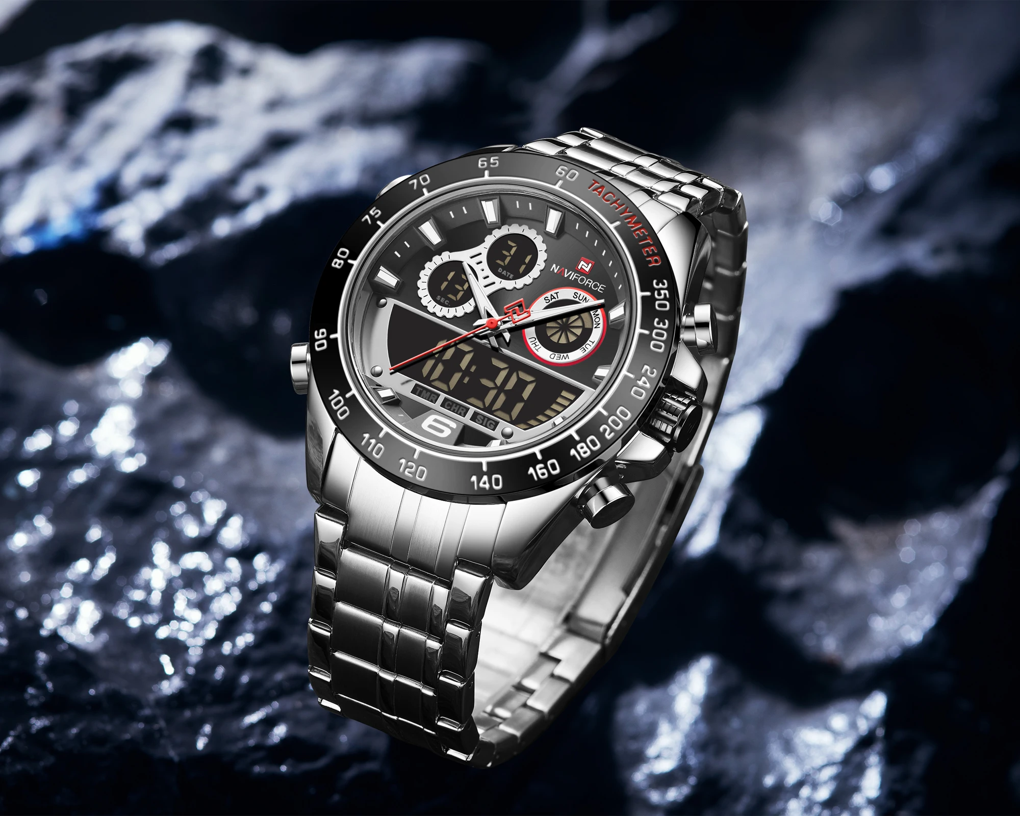 

Часы NAVIFORCE Мужские кварцевые в стиле милитари с хронографом