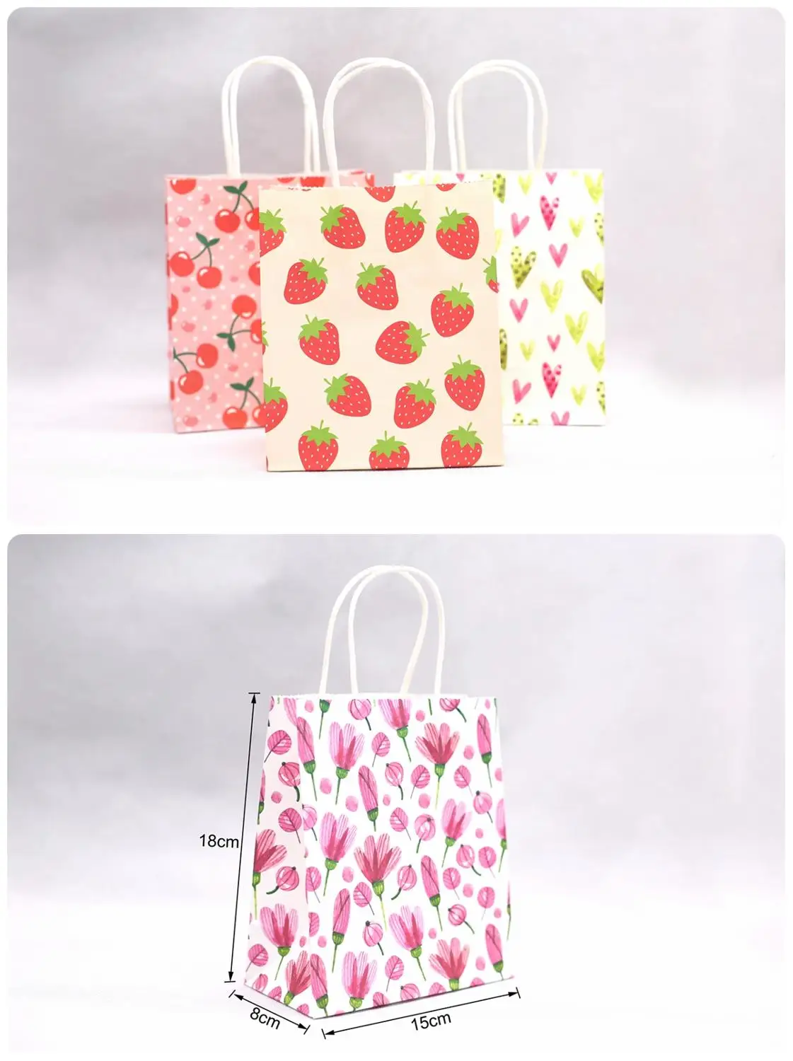 Подарочный пакет из крафт бумаги с ручкой 5 шт./лот|Подарочные сумки и упаковка| |