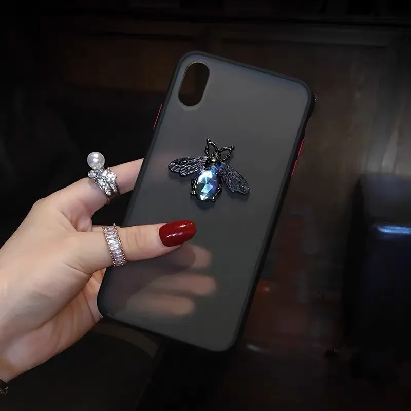 Цветной матовый металлический чехол для телефона с алмазной Пчелой Xiaomi 9 9T Pro CC9 e