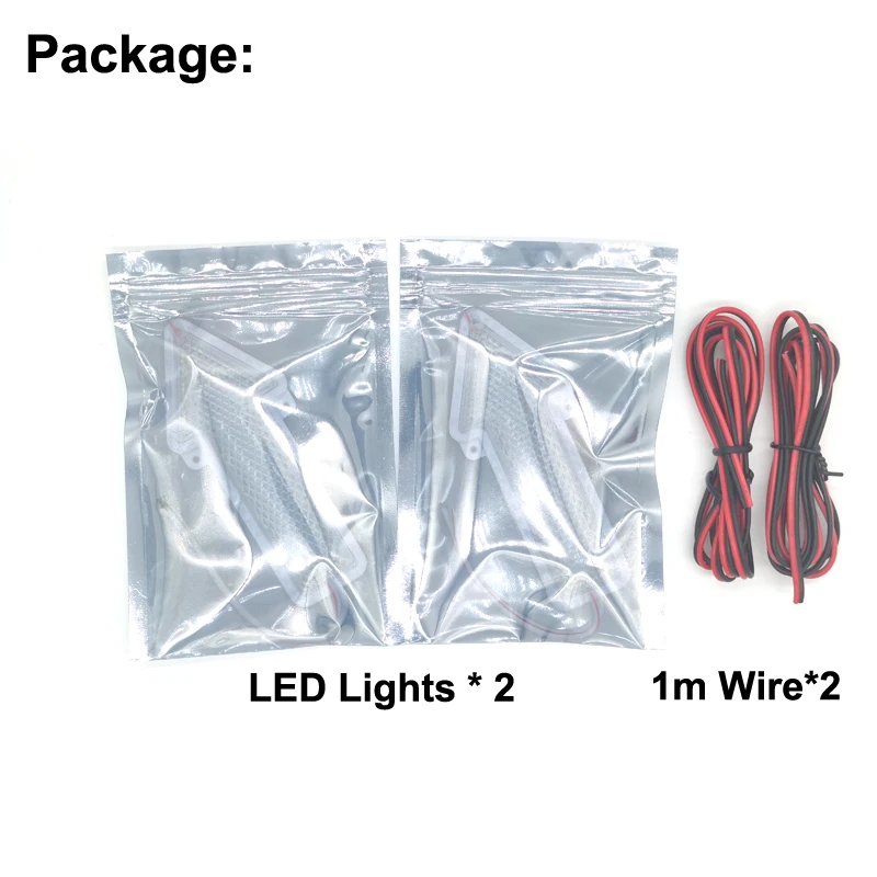 

2pcs Universal Motorcycle 12V LED Mark Turn Signal Light Running Indicator Arrow Lamp with 2M Wire DIY Lights