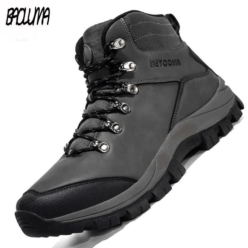 Мужская обувь классические Брендовые мужские ботинки зимняя удобная для мужчин