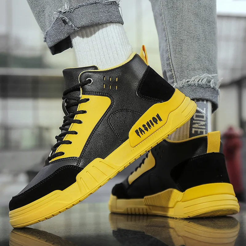 

2020 Autumn New High-top Men's Shoes Trendy Shoes All-match Comfortable Breathable Student Board Shoes Casual Sneakers