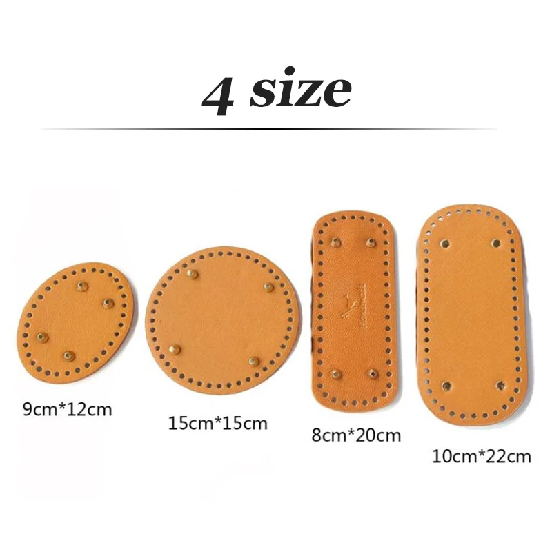 1 Set Handmade  Bucket Bag Strap Woven Leather Bag Bottoms  With Hardware Diy Bag Backpack Accessories