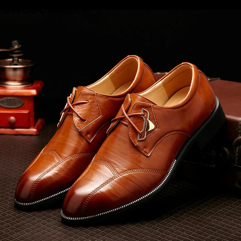 

Business Shoes Men Oxford Leather Men's Formal Shoes Suit Shoes Fashion Scarpe Uomo Eleganti Zapatos Piel Hombre Heren Schoenen
